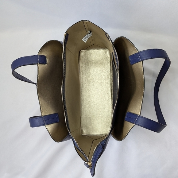 Nine West Gaya Carryall Tote Bag, Blue, EUC - Picture 7 of 11